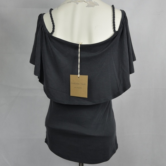 Dark Gray Off-Shoulder - Picture 2 of 4